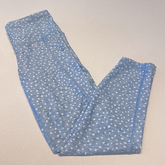 GAP Pants - Gap Fit Leggings Capri Crop Blue Polka Dot Blackout Technology XS